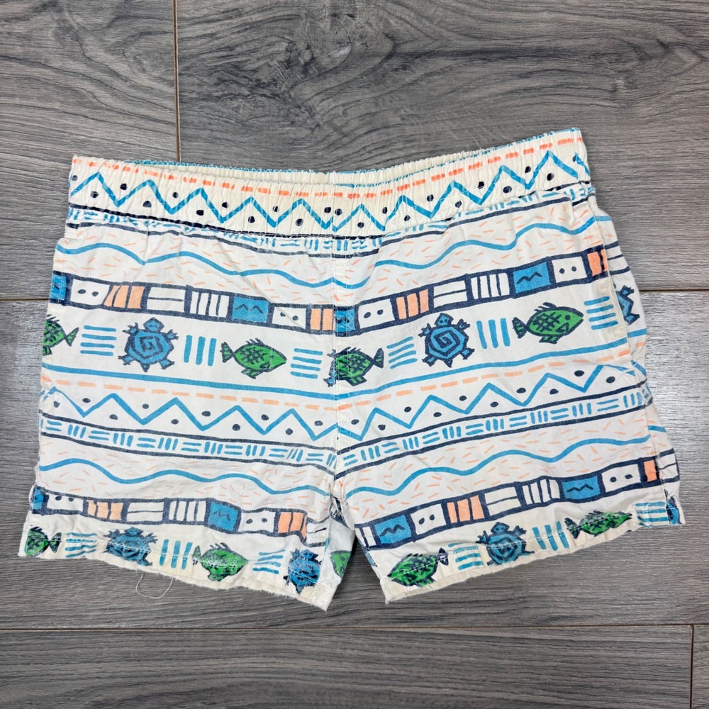 Vintage‎ Boston Traders Turtle Print Swim Shorts 4T Drawstring Beachwear